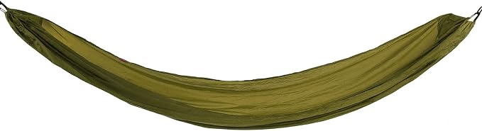 Portable Parachute Camping Hammock, Lightweight Outdoor Hammock with Aluminum Snap Hooks and Storage Bag, Compact Foldable Hammock for Hiking Travel Picnics (Army Green)
