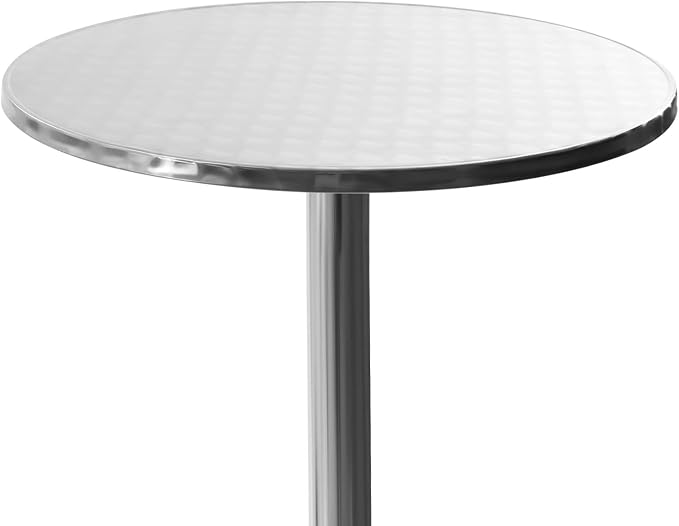 Metal Bar Table Aluminum Patio Tables Indoor-Outdoor Bar Height Table with Round Flip-UpTable H45inch