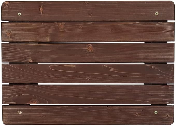 NOLLAM Outdoor Patio Side Table, Simple Design End Table with Wood Grain Tabletop and 2-Tier Storage Shelf, 20" x 14" Coffee Table for Outside Deck Porch Garden Backyard, Load 110 LBS, Light Brown