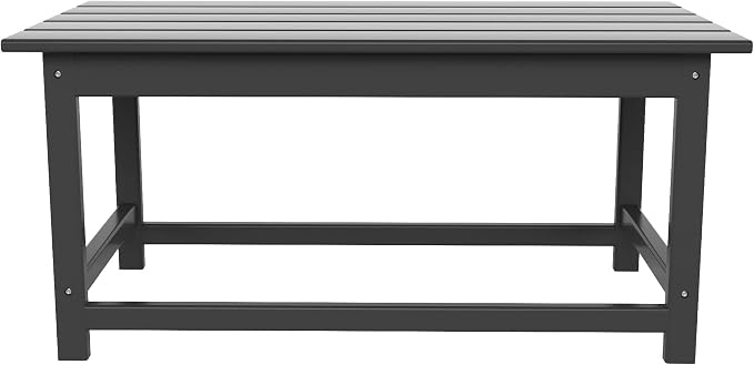 HDPE Laguna Outdoor Poly Adirondack Coffee Table, Gray