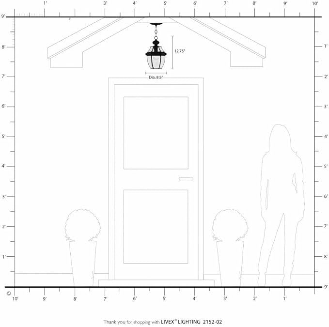 Livex Lighting 2152-03 Monterey 1-Light Outdoor Hanging Lantern, White