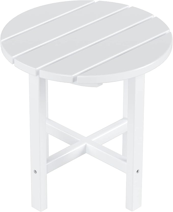HDPE Altura Round 18" Side Table,White
