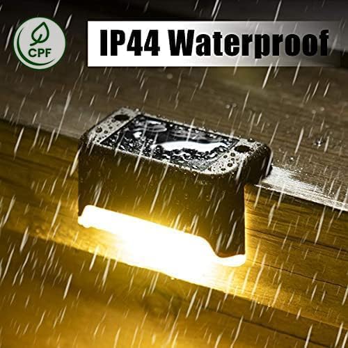 SOLPEX Solar Deck Lights Outdoor 20 Pack,Step Light Waterproof,Warm White | Led Solar lights for Outdoor Stairs, Step , Fence, Yard, Patio and Pathway
