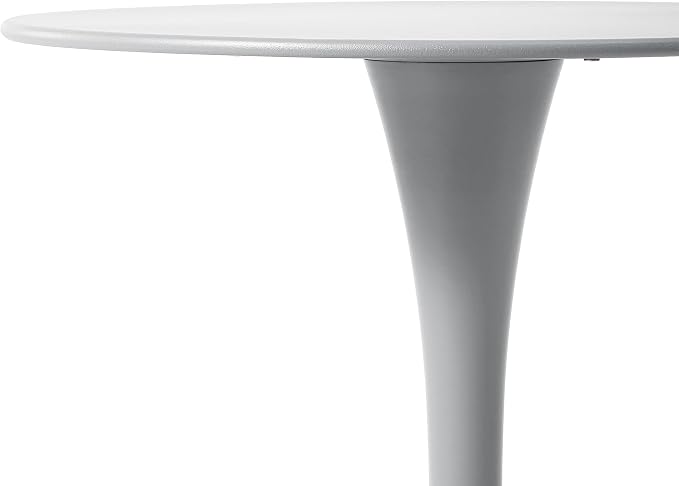 WestinTrends Playa 23.5" Round Outdoor Indoor Metal Cocktail Dining Table, Gray