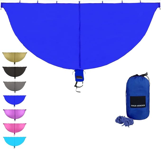 Gold Armour Hammock Bug Net, Mosquito Net Bugs - Premium Mesh Netting, Guardian of No See Um and Insects - Perfect Equipment Gear Accessories for Your Double Hammocks and Single Hammock (Blue)
