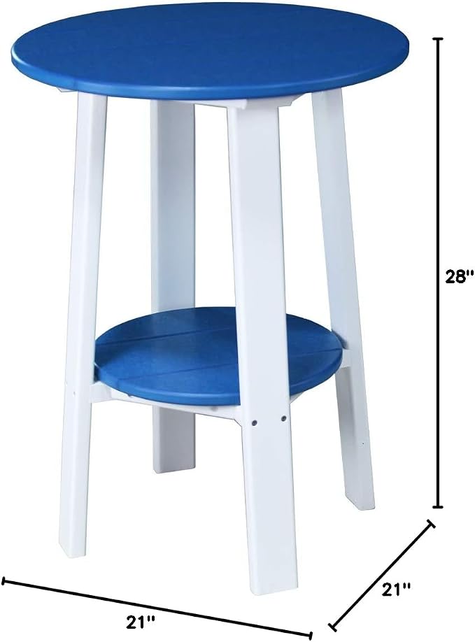 LuxCraft Deluxe End Table 28" Blue/White