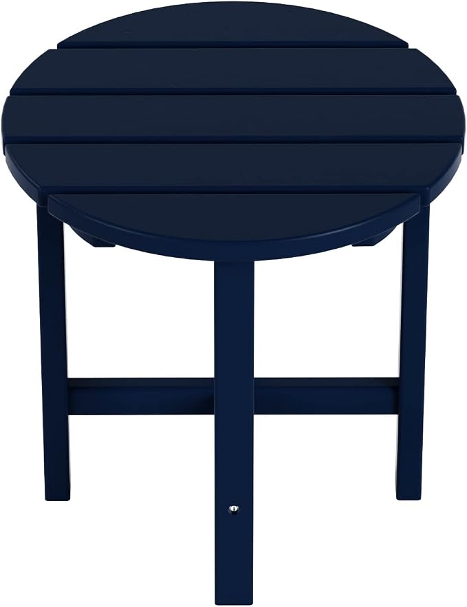 HDPE Altura Round 18" Side Table,Navy Blue