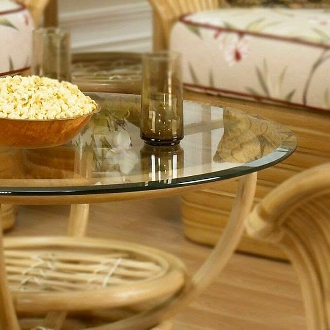 26 Inch Round Clear Tempered Glass Table Top with 1/2" Thick Polished Edges for Dining, Coffee Table, or Office Use by Fab Glass and Mirror