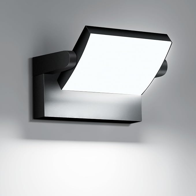 Outdoor Wall Lights 40W 350 ° Adjustable Modern Security Commercial Exterior Wall Mount Fixture 6000K Waterproof Black Floodlights Yard Wall Mount Garage Barn Yard Lights