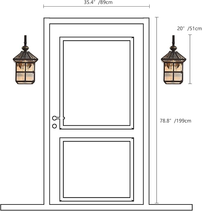 Milaii Copper Bronze Outdoor Wall Lights, 13.4" H Vintage Exterior Lantern Light Fixture Anti-Rust Waterproof Wall Mount Lamp with Clear Glass E26 Porch Light for Garage Front Porch Entryway Patio