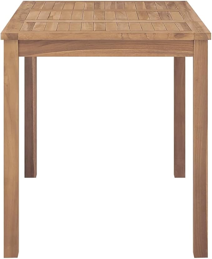 vidaXL Patio Dining Table, Patio Table, Garden Table, Garden Furniture for Front Porch Deck Lawn Backyard Terrace, Farmhouse, Solid Teak Wood