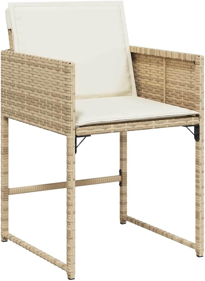 17 Piece Garden Dining Set, 16 Seater Patio Furniture, Rectangular Outdoor Table with Cushions, Foldable Poly Rattan Seating for Backyard Deck