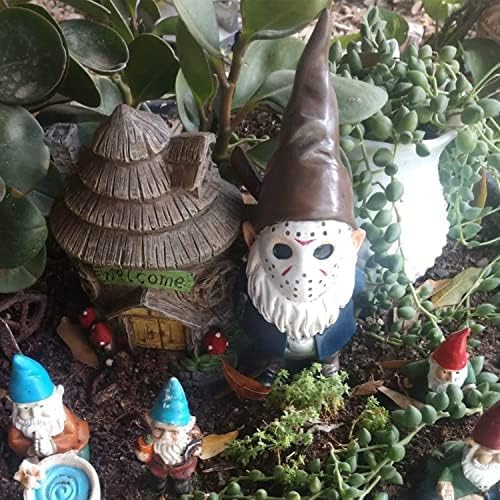 SPINNDO Garden Gnome Statue Decoration Garden Decor Horror Gnomes Boo Basket