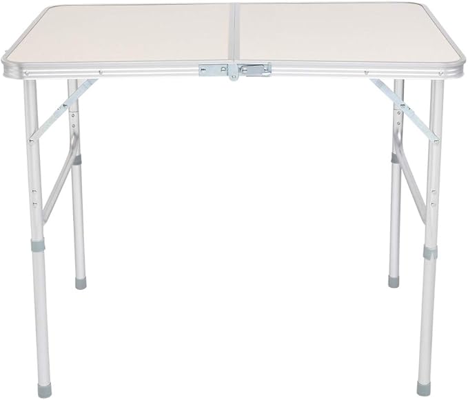 3FT Outdoor Aluminum Camping Folding Table, Lightweight Portable Folding Picnic Table,Outdoor Tables with Carrying Handle