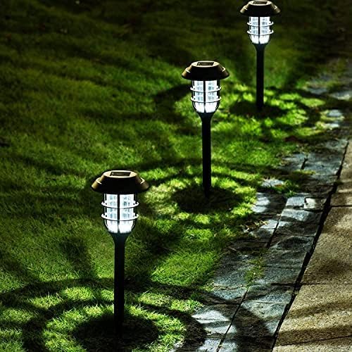 SOLPEX Solar Pathway Lights Waterproof Outdoor Lighting, 8 Pack Cold White | 8-12H Runtime, Auto On/Off, Tool-Free Install, Yard/Garden/Pathway/Patio/Walkway/Driveway