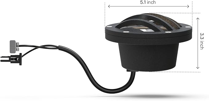Malibu Low Voltage Well Lights 4W LED Outdoor Landscape Deck Lights 12V Well Light 200Lumen in-Ground Light 2800K Warm White with Connector & Stake for Step Tree Patio Yard Garden 1Pack 8401-3500-01