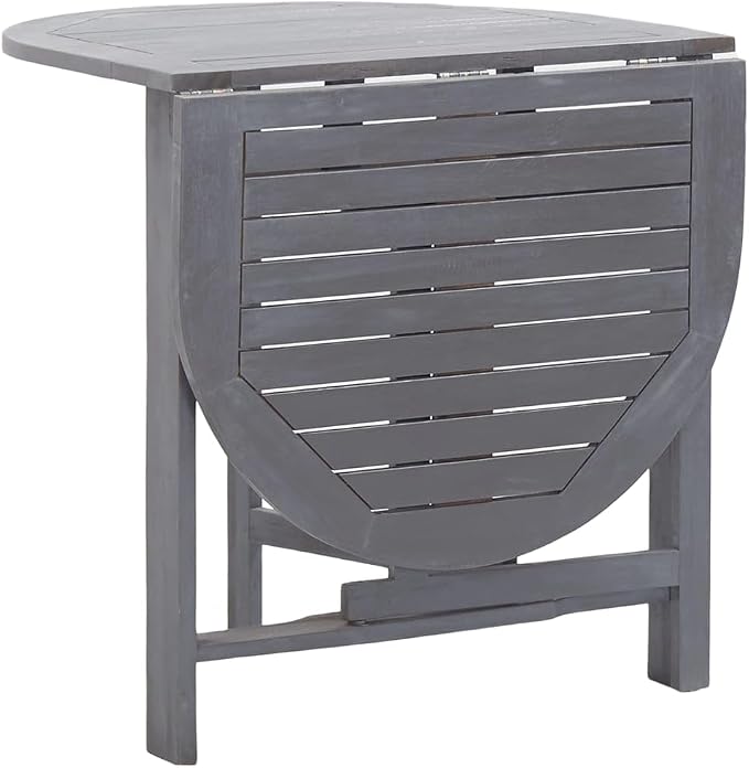 Table & Outdoor Table Gray Solid Acacia Wood Dining Table Patio Table for Garden Balcony Patio 47.2 x 27.6 x 29.1 in