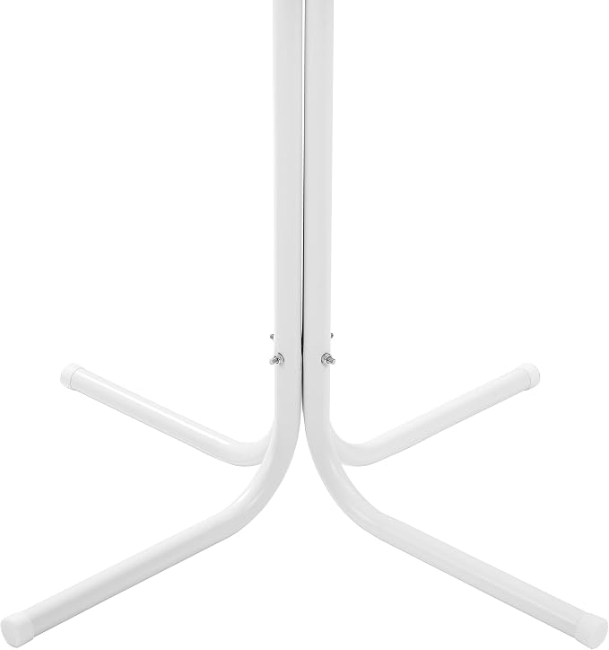 Crosley Furniture Griffith Round Outdoor Bistro Table, Retro Metal Patio Furniture for Dining, Porch, Deck, White Satin