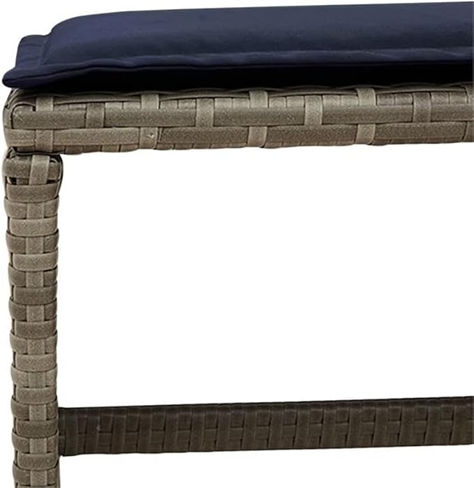 Afuera Living 14-Piece Poly Rattan Patio Dining Set, Gray Finish, Acacia Wood Table, UV-Resistant Cushions, Powder-Coated Steel Frame, Spacious Seating for 14, Modern Outdoor Garden or Terrace