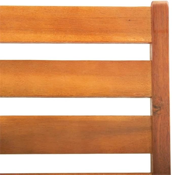 Afuera Living 5-Piece Solid Acacia Wood Garden Dining Set, Brown Oiled Finish, Weather-Resistant Patio Furniture for Outdoor Seating, Rustic Style Table and Chairs, Fits Up to 5 People