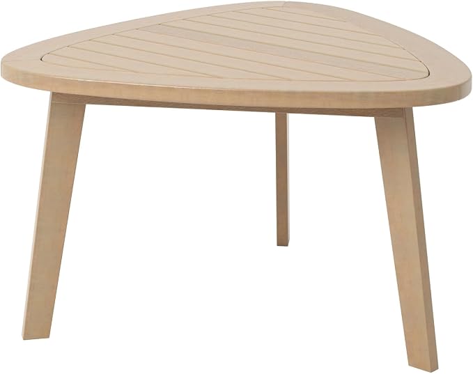 New Classic Furniture Radius Solid Wood Patio End Table, Natural