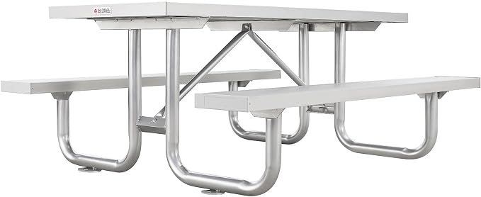 Global Industrial 6' Heavy-Duty Aluminum Picnic Table