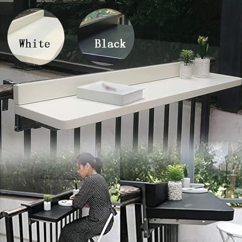 Wall Mounted Folding Side Table for Outdoor Garden & Patio SpaceSaving Versatile Design for Balconies Decks and JNHWll Spaces Ideal for Dining and Entertaining