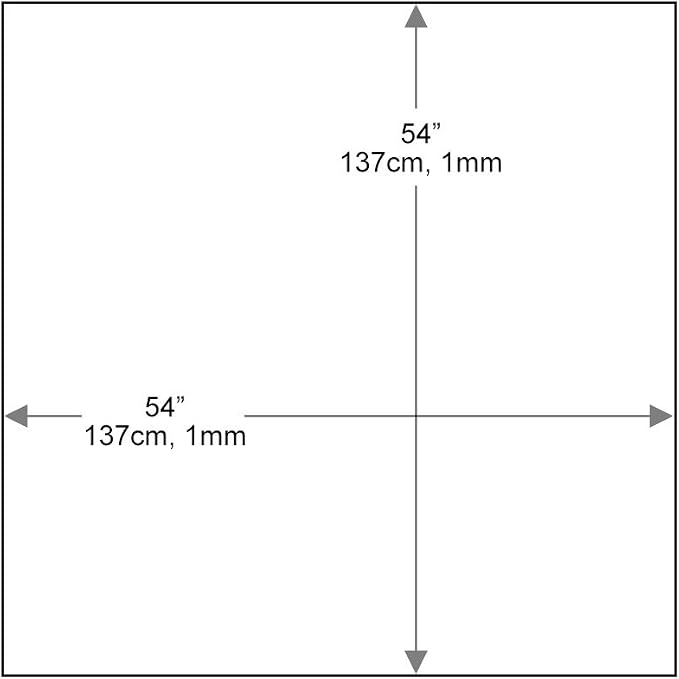 Dulles Glass 54 inch Square Glass Table Top - Tempered - 1/4" Thick Glass Surface, Safe Flat Polished, Eased Corners, Multipurpose for Dining Table, Patio, Coffee and End Table