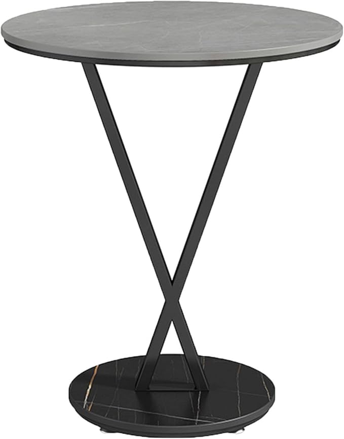 JATIBOSH Coffee Table in Living Room, Industrial Style Round End Table Metal, Small Outdoor Side Table for Bedroom Balcony Patio
