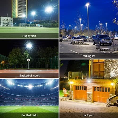 Juyace 3 Pack 36000Lm 240W Led Stadium Outdoor Flood Light Area Lighting | Super Bright Arena Lights，Commercial Area Lighting,5000K Daylight,100-277V,IP65 Waterproof,For Sport Court,Switch Control