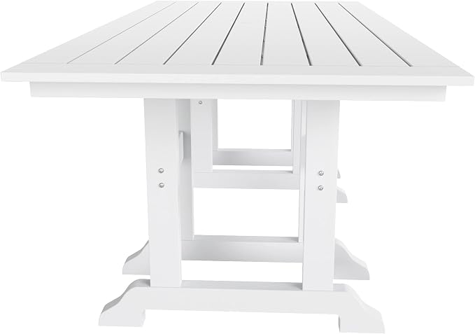 HDPE Laguna 38" X 73" Rectangular Dining Table,White
