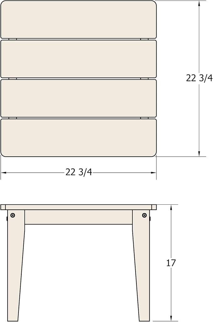 Adirondack Large Side Table, Citrus Orange