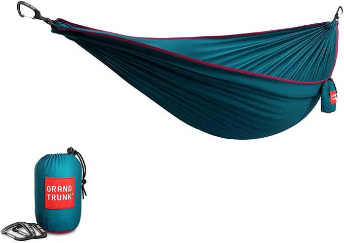 Grand Trunk TrunkTech Single Hammock, 11 ft, 500 lb, Lightweight, Red/Navy