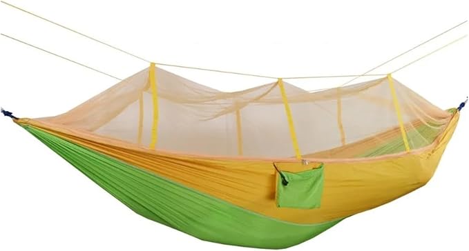 Hammocks, 2Pcs Outdoor Mosquito Net Hammock Camping Mosquito Net Tent Suitable Outdoors,for Outside(Yellow Green)