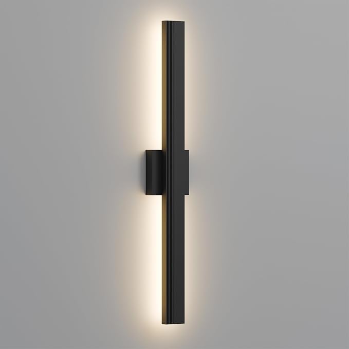 LamQee Aluminum 32 in Long Outdoor Wall Light Fixture, 3000K Integrated LED | Waterproof IP65, Modern Exterior Lights, Linear Outdoor Sconce, Wall Mount Outside Lighting, for House Porch Patio Garage