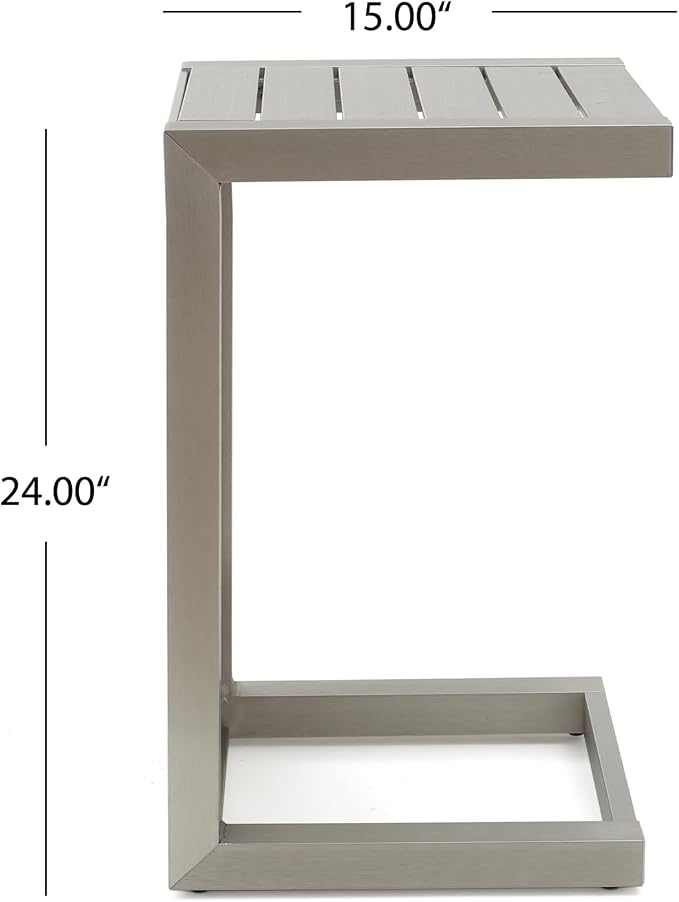 Cape Coral Alu C-Shaped Table