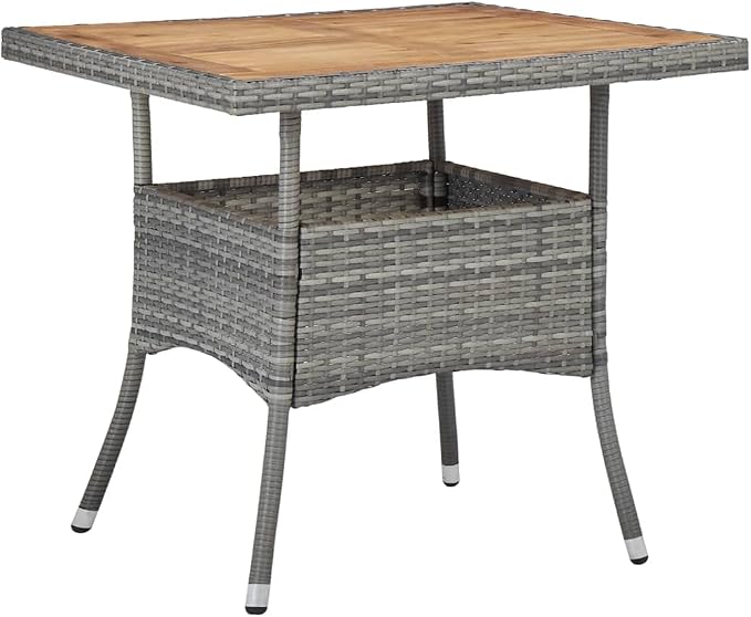 5-Piece Outdoor Dining Set in Grey and Brown with Plush Cushions and Sturdy Steel Frame for Patio Garden