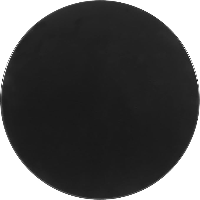 Outdoor Round Metal End Table Cut Out Design, Metal Round Patio Table Garden Stool Side Tables for Indoor Outdoor (Black)