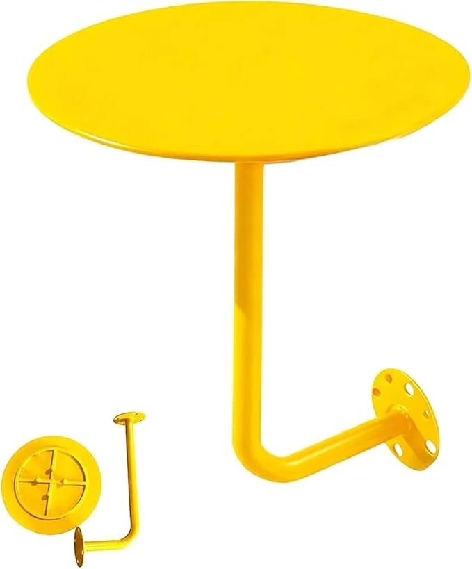 Wall Mounted Round Bar Table, Heavy Duty Iron Floating Desk, Space Saving Dining Table for Small Spaces, Waterproof Indoor/Outdoor Coffee Table