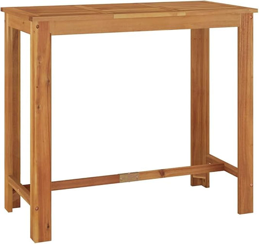 vidaXL Garden Bar Table Natural Wood Solid Acacia Wood 47.2x23.6x41.3 in
