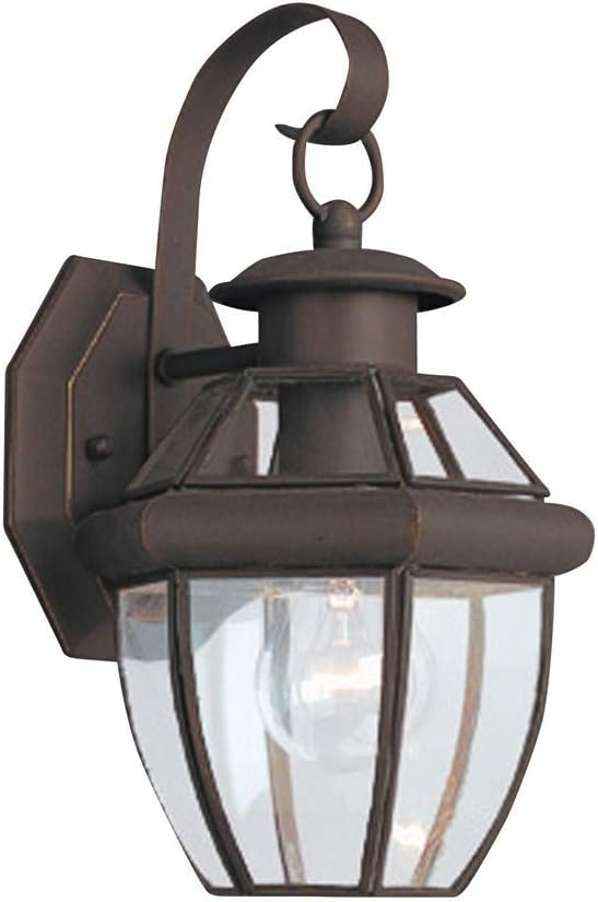 Generation Lighting 8037-71 Lancaster Traditional One - Light Outdoor Wall Lantern Outside Fixture, Antique Bronze Finish, 1-Light, cETL Listed, Safety Rated for Wet Locations