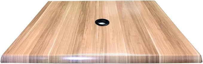 30" x 30" Natural, Indoor/Outdoor All-Season EnduroTop Table Top with Umbrella Hole