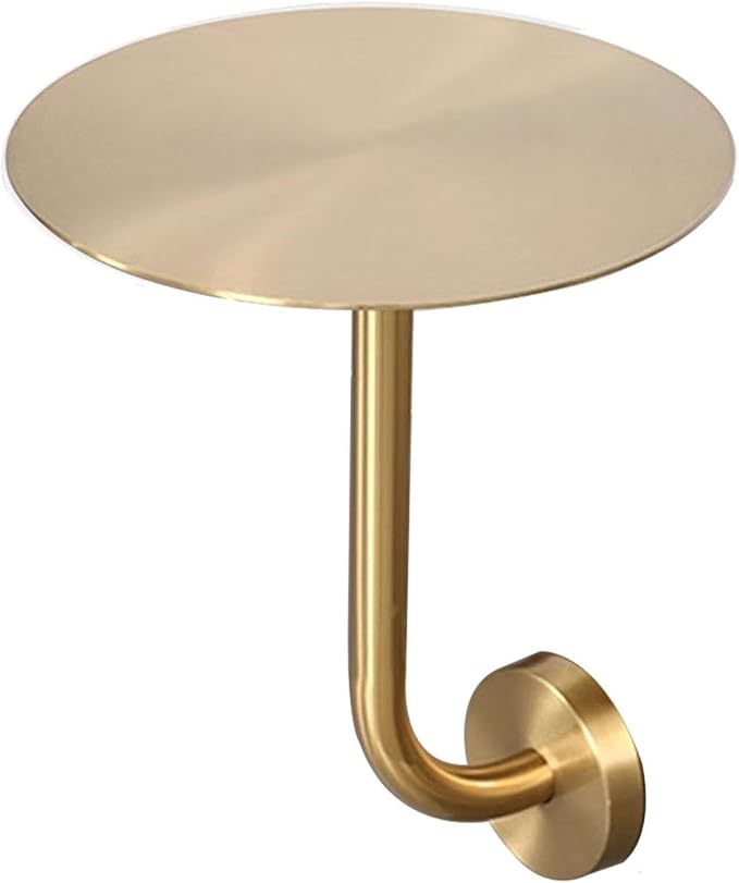 Round Bistro Pub Table - Silver Stainless Steel Wall-Mount Cocktail Table for Indoor/Outdoor Dining - Compact 19.7"x19.7"x17.7" Space-Saving Design