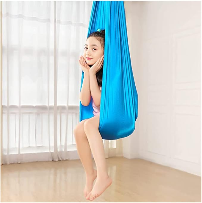 Indoor Swing, Therapy Swing Snuggle Cuddle Hammock With Special Needs For Kids And Adults Sensory Disorders, ADHD, Autism, Anxiety, Sensory Integration ( Color : Sky blue , Size : 150*280CM/59*110in )