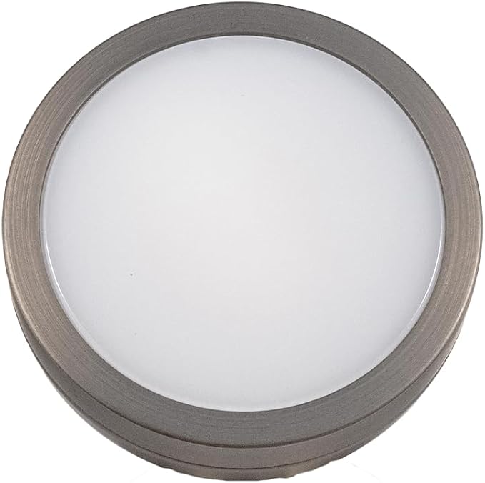 VOLT 12V Mini Round Frosted Flood Light (Bronze) & 3W 2700K G4 LED Bulb | Solid Brass, Warm White Light, Low Voltage, Ideal for Extra Wide & Gentle Illumination with Soft Edges