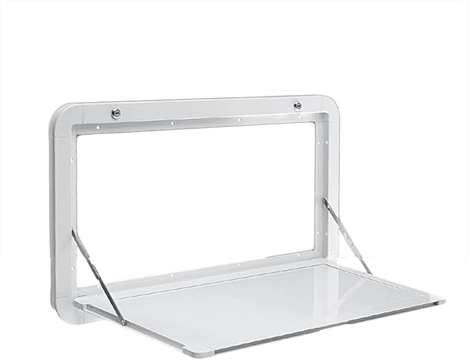 RV Floating Folding Table Dinette Tables Campervan Outside Picnic Wall Mounted Table Aluminum Alloy Folding Wall Table with 4 Keys for Campervans and Motorhomes