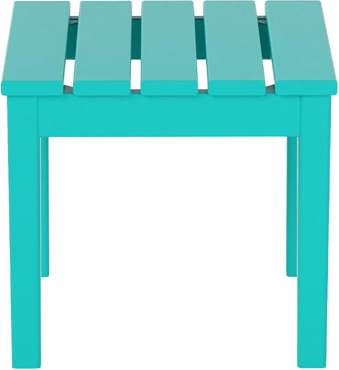 WestinTrends Ashore Outdoor Patio Modern Adirondack Side Table, Turquoise