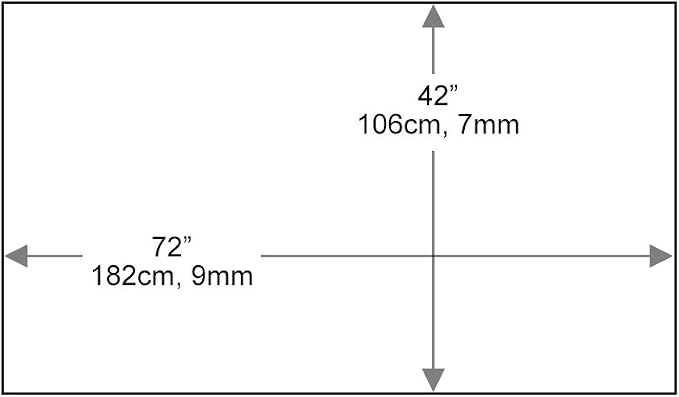 Dulles Glass 42X72 inch Rectangular Glass Table Top - Tempered - 1/4" Thick Glass Surface, Safe Flat Polished, Eased Corners, Multipurpose for Dining, Patio, Coffee and End Table
