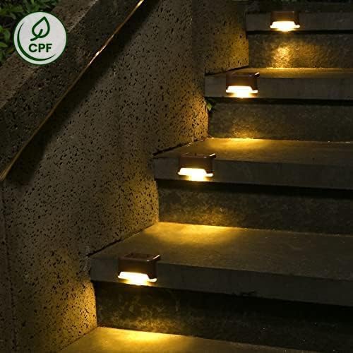 SOLPEX Solar Deck Lights Outdoor 24 Pack,Step Light Waterproof,Warm White | Led Solar lights for Outdoor Stairs, Step , Fence, Yard, Patio and Pathway