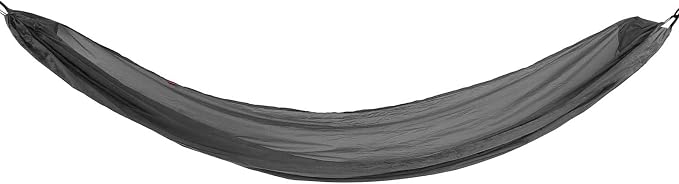 Portable Parachute Camping Hammock, Lightweight Outdoor Hammock with Aluminum Snap Hooks and Storage Bags, Compact Foldable Design for Hiking Backpacking Travel (Gray)